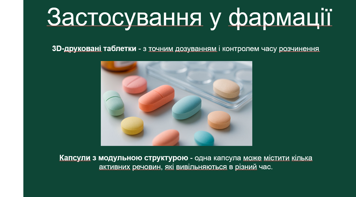 Фото Створення презентації Використання 3d-друку у фармацевтичній розробці