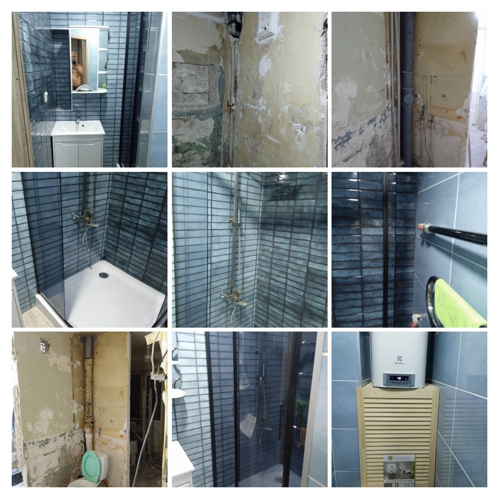 Фото Душевая комната совмещённая с сан узлом.