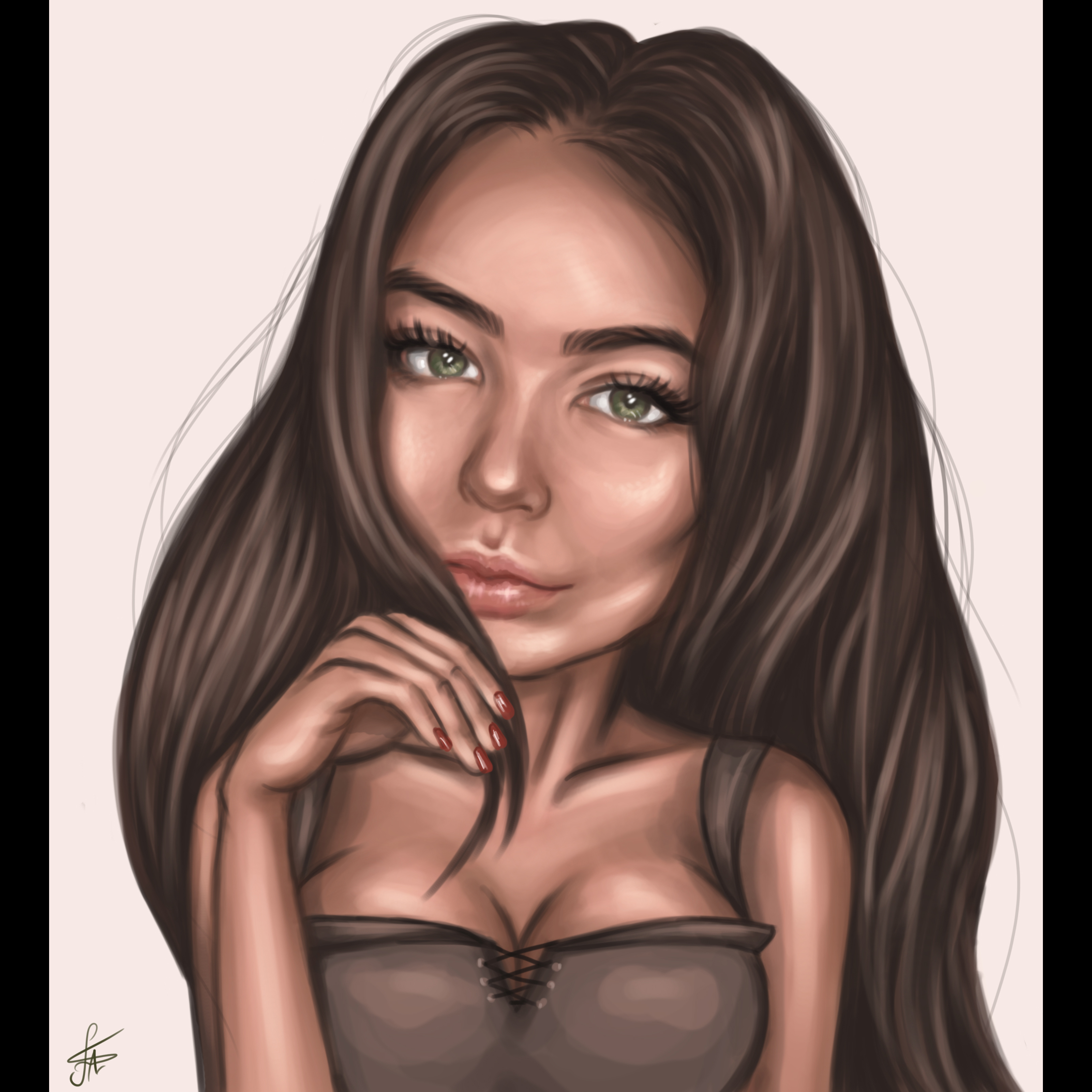 Фото Электронный портрет по фото.
Adobe Potoshop CC, Huion 1060 Pro graphic tablet
15 часов работы. 