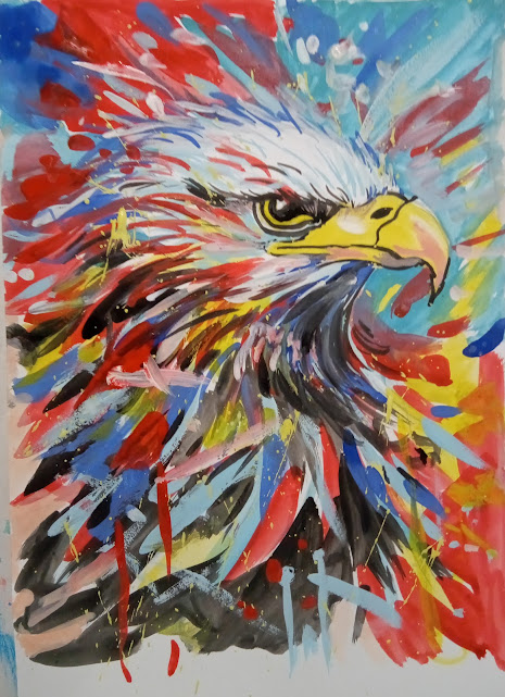 Фото Папір А4, гуаш, робота для уроку дитячої студії