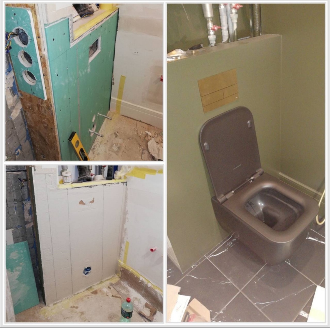 Фото Переробка, та монтаж сантехники в санузлі.