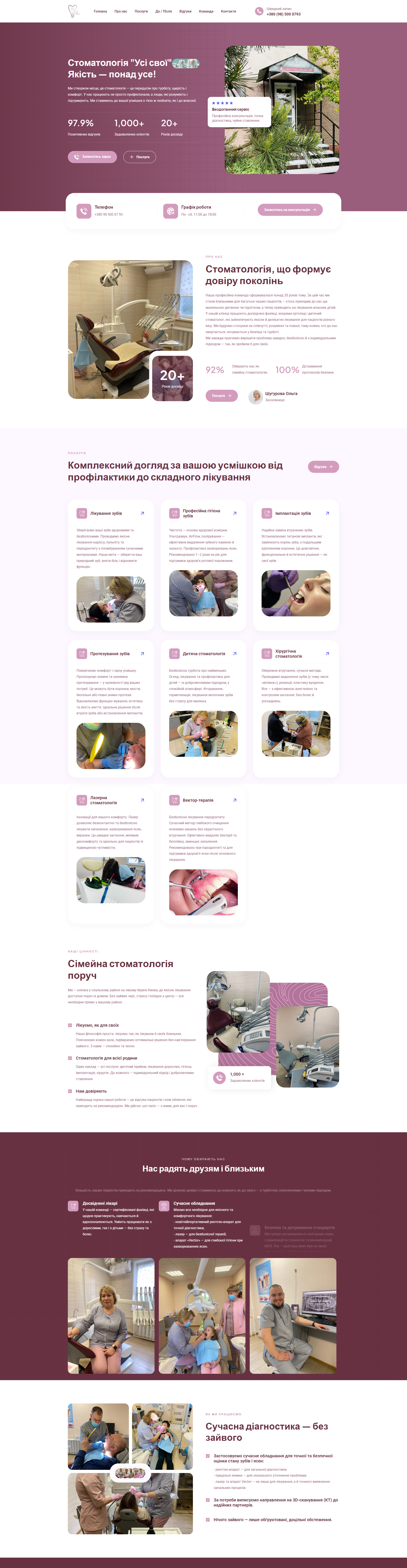 Фото Сайт стоматології