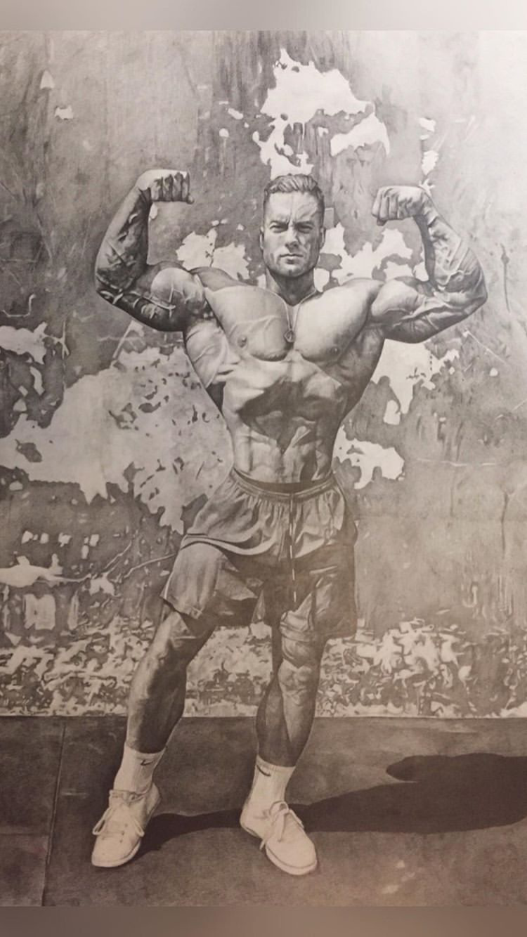 Фото Chris Bumstead, простой карандаш