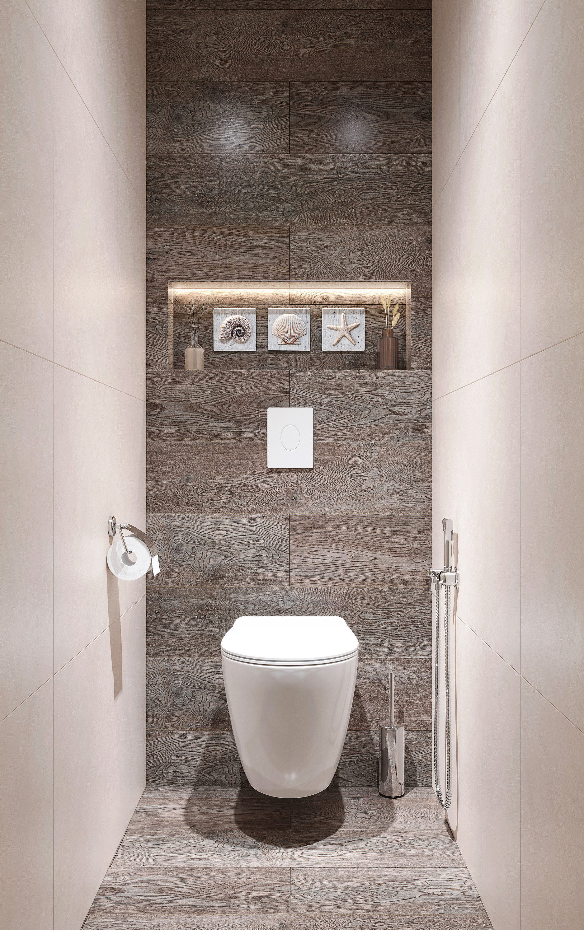 Фото 3D visualization of the toilet room