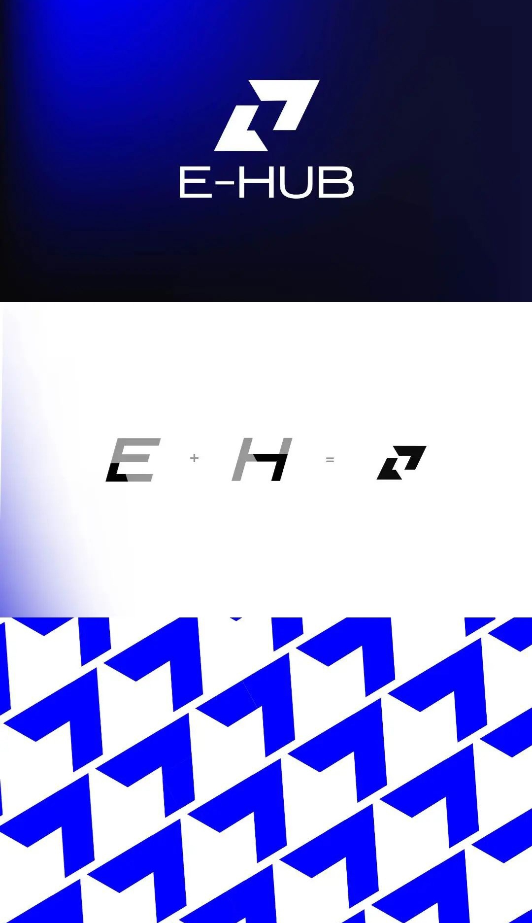 Фото Logo concept for E-hub. E-hub is a company that produces electrical panels and generators. The logo is a combination of elements that symbolize growth, power and development.