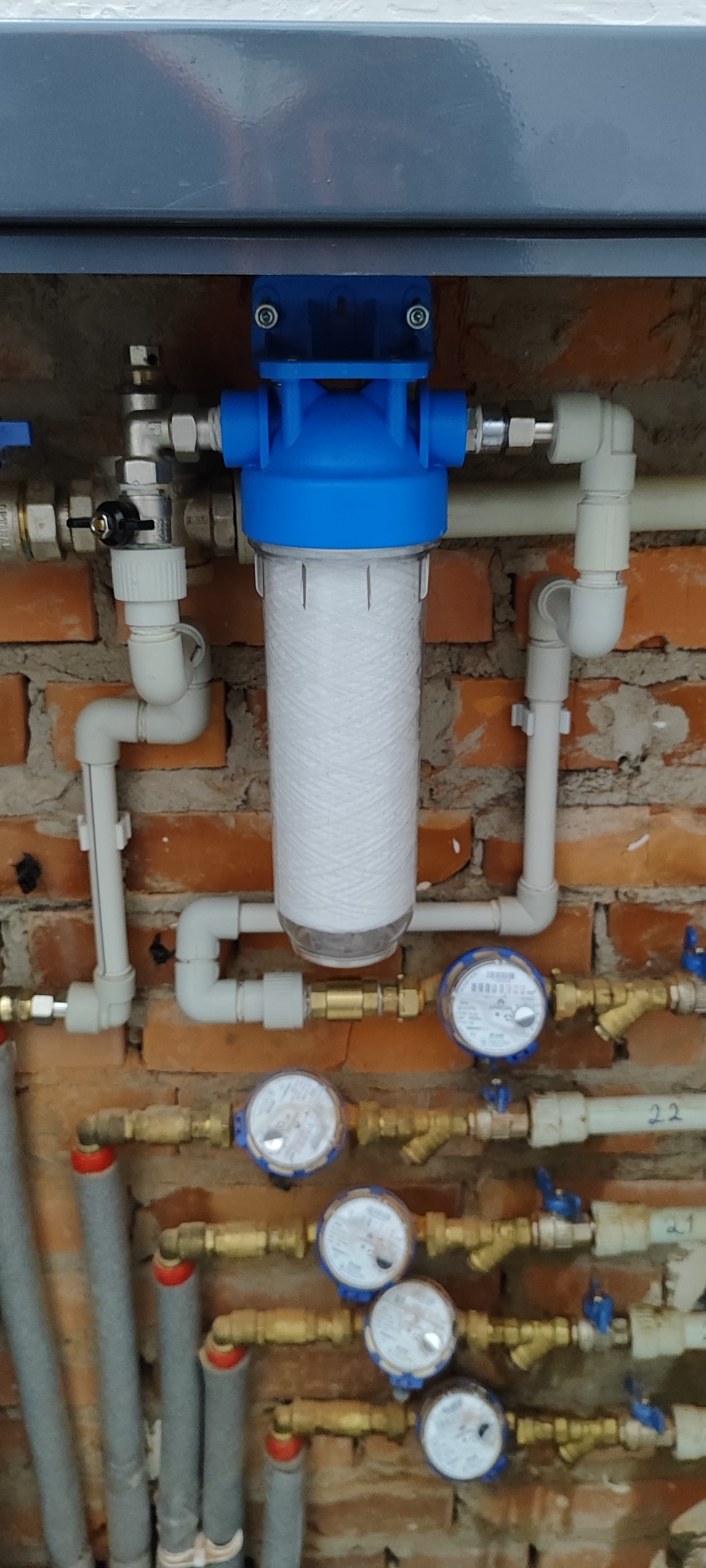 Фото встановлення фільтру в новобудові 