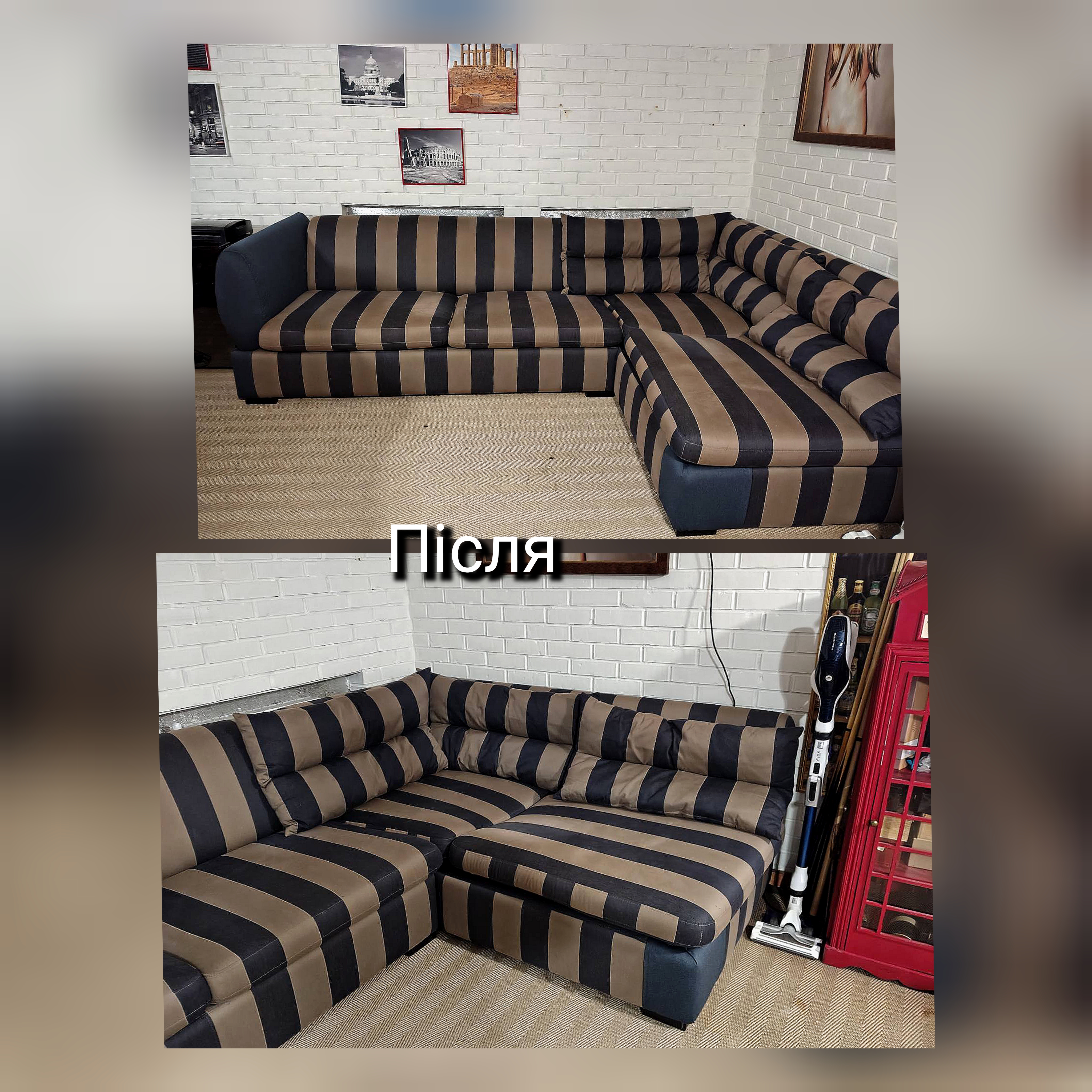 Фото •часткова реставрація диванчика після подряпин кішки "Після".