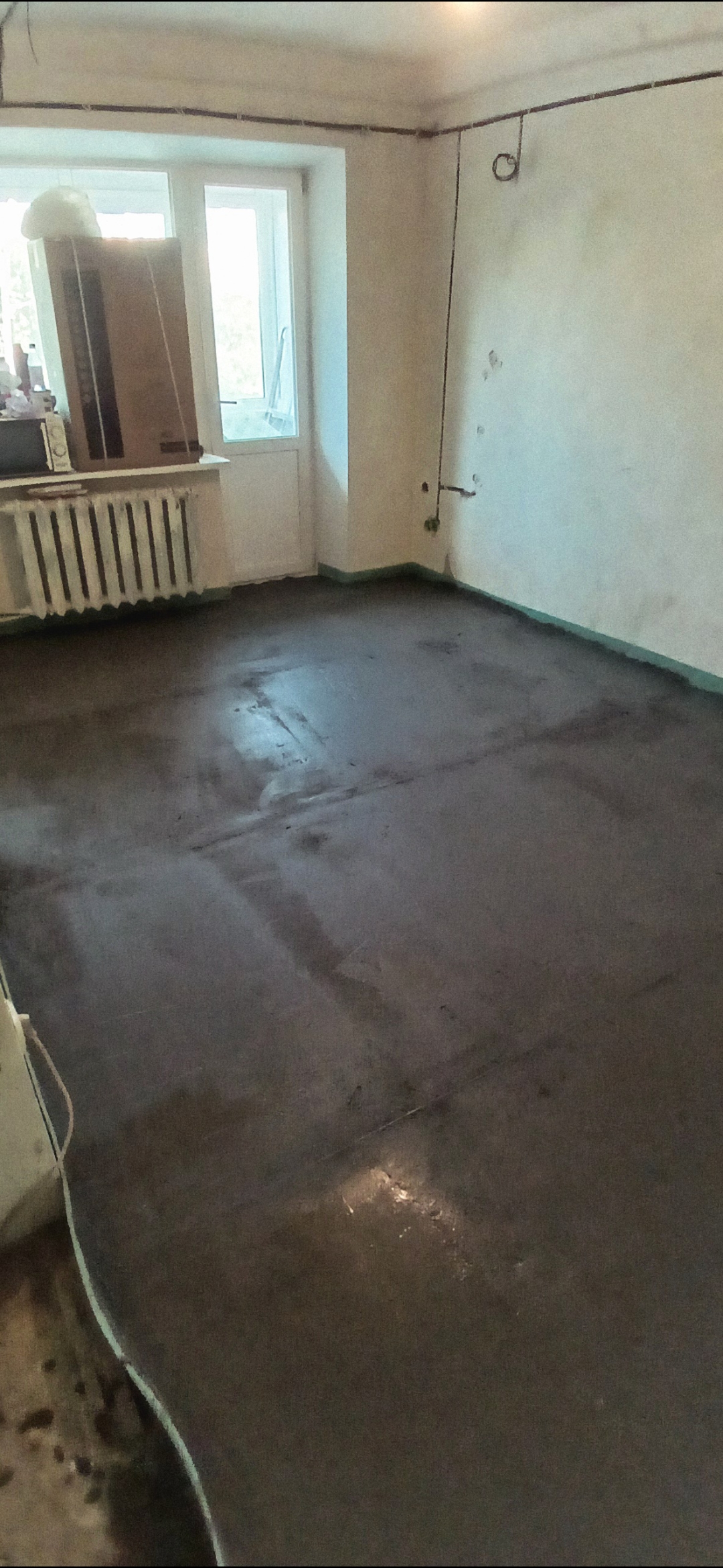 Фото Стяжка  в комнате пола смесю