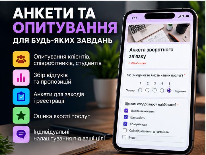 Фото Створю Google Форму, тест, анкету або опитування 2