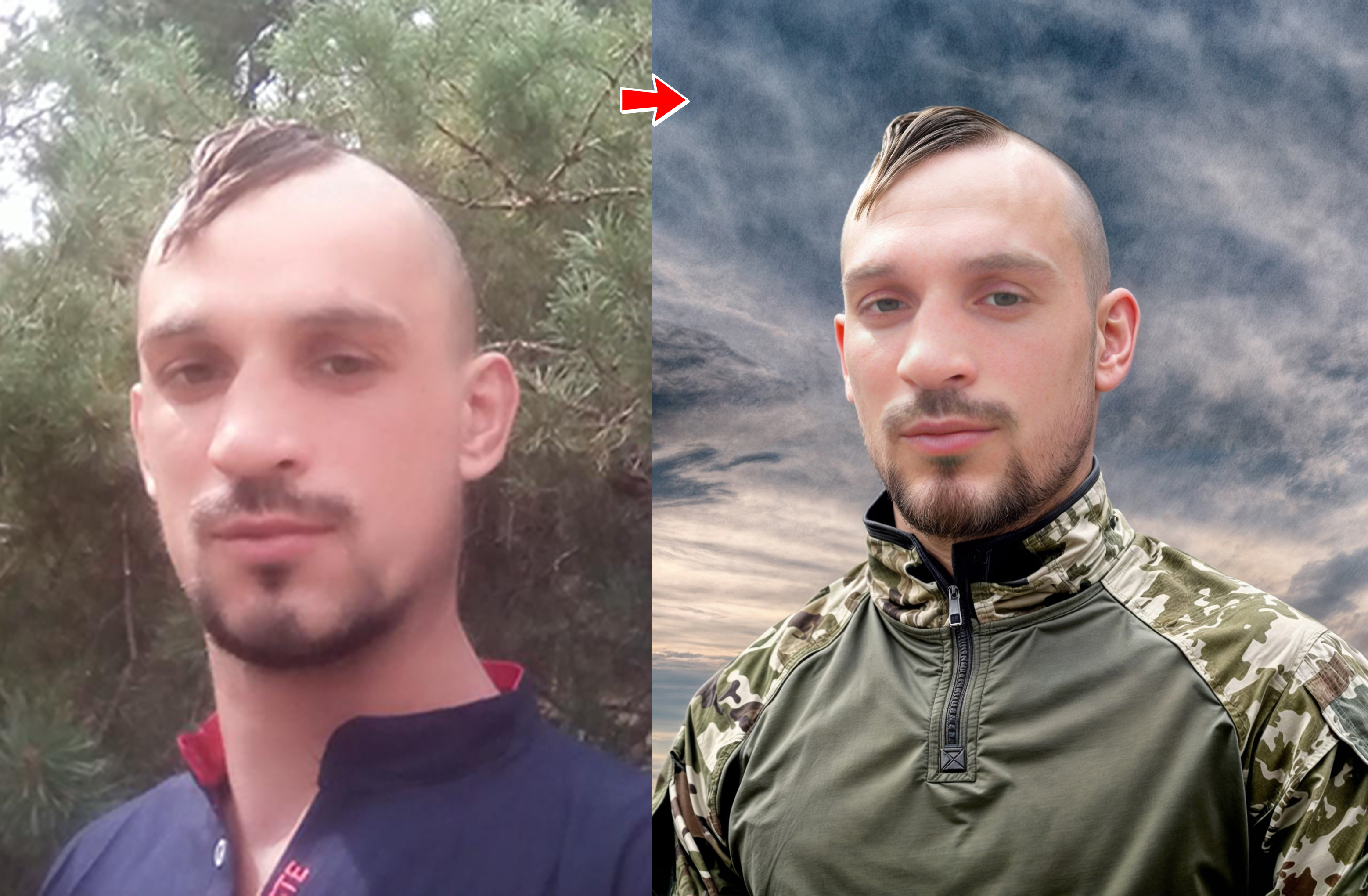Фото Обробка фотографій на пам’ятник військовим 3