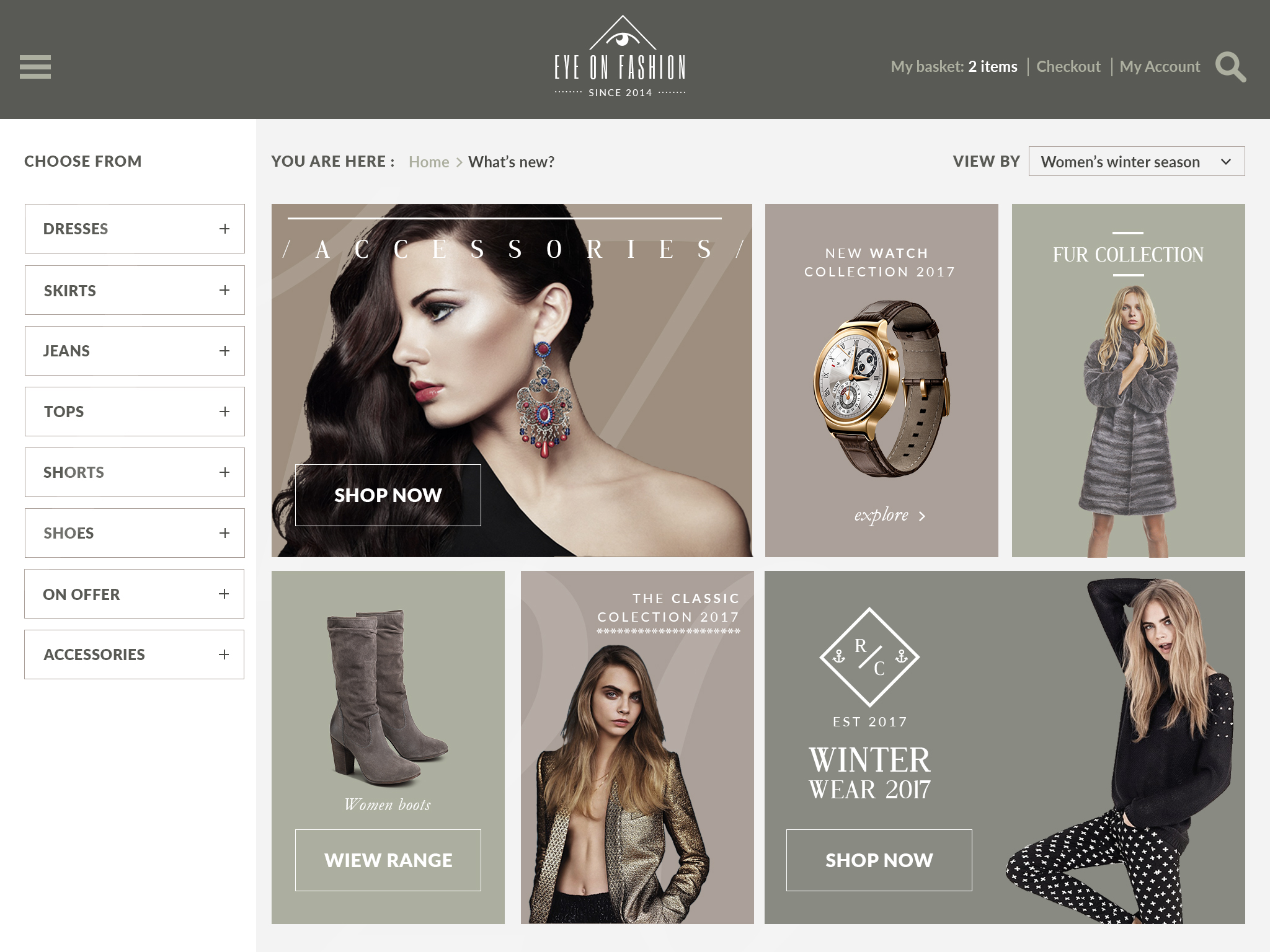 Фото Fasion site UI.