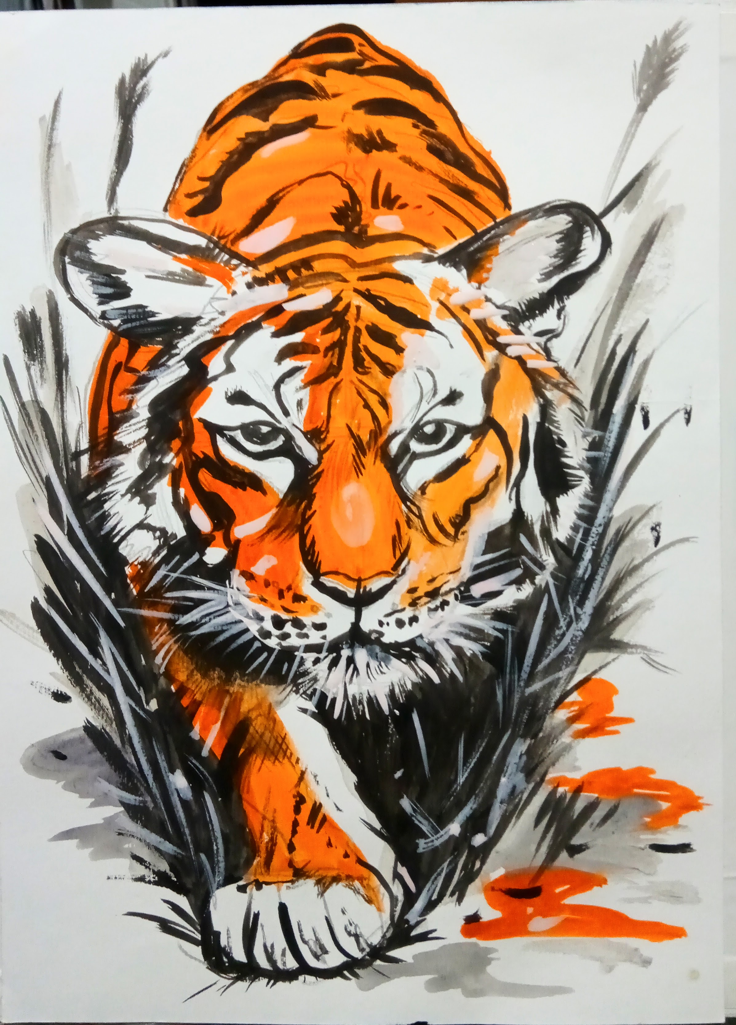 Фото Папір А4, гуаш, робота для уроку дитячої студії