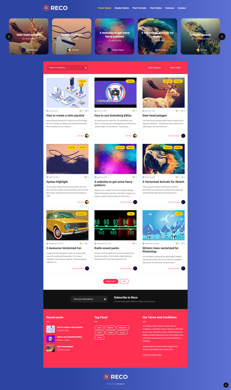 Фото Magazines, Blog site.