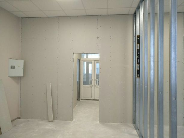 Фото Монтаж перегородок из Гипсокартона 1