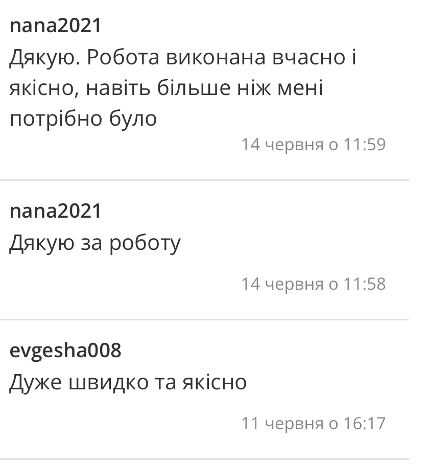 Фото відгук замовника 