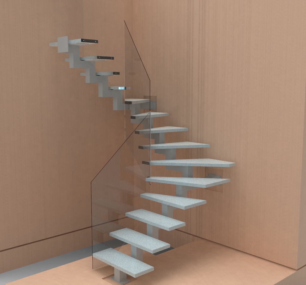 Фото 3D моделирование лестниц 1
