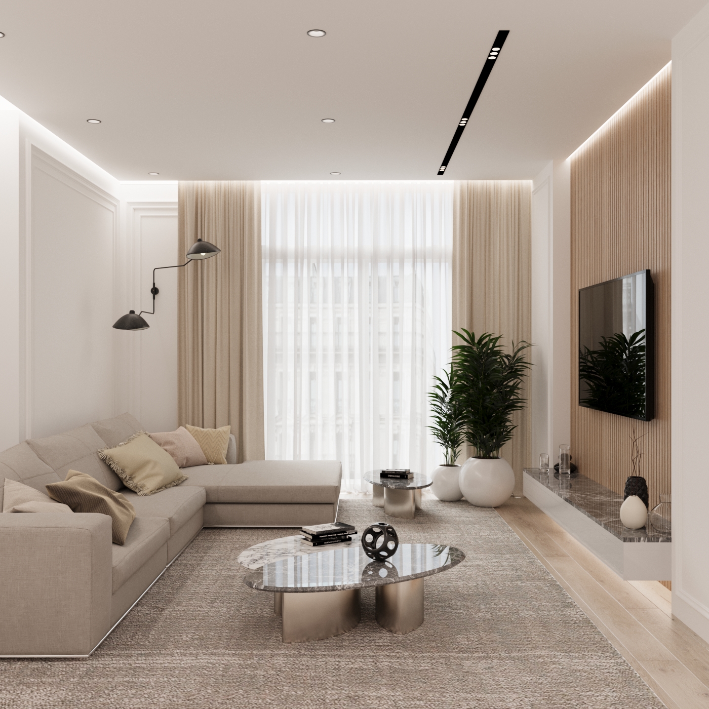 Фото Сучасна вітальня. Виконано за допомогою 3ds Max + Corona Render. Більше робіт у моєму профілі в інстаграм https://www.instagram.com/tb_3dvisualizer?igsh=dTQ1NDBqcnd0Ymxu