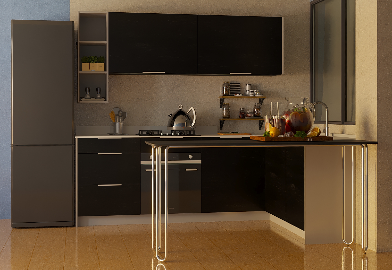 Фото Создание дизайна однокомнатной квартиры и визуализация в 3dsMax. затрачено 7 дней.