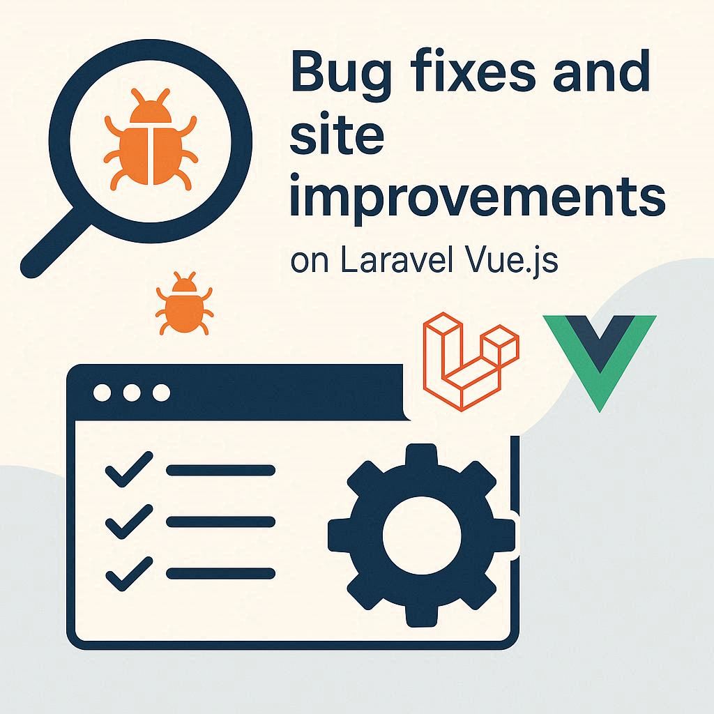 Фото Виправлення помилок та вдосконалення сайтів на Laravel + Vue.js 1