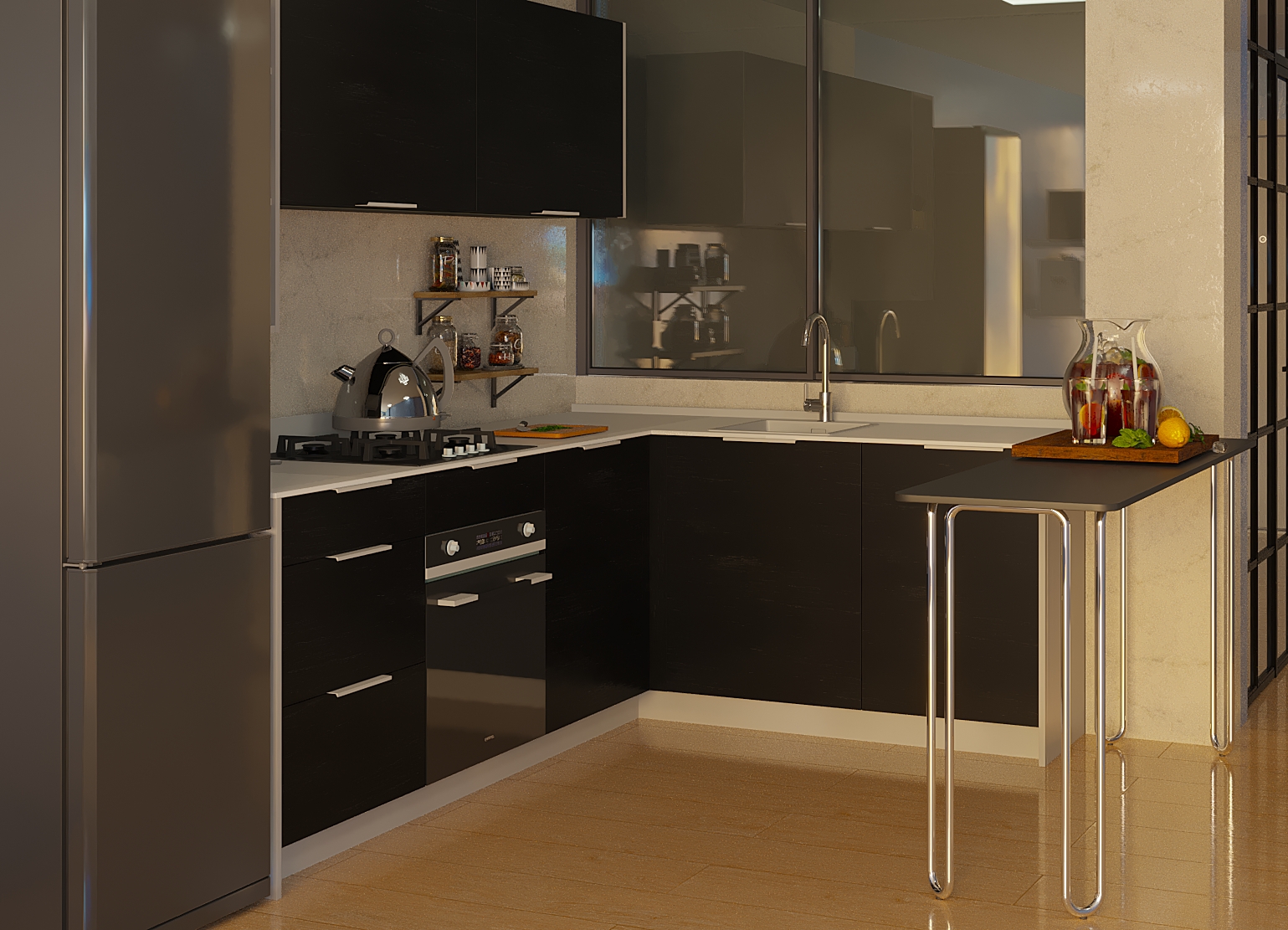 Фото Создание дизайна однокомнатной квартиры и визуализация в 3dsMax. затрачено 7 дней.