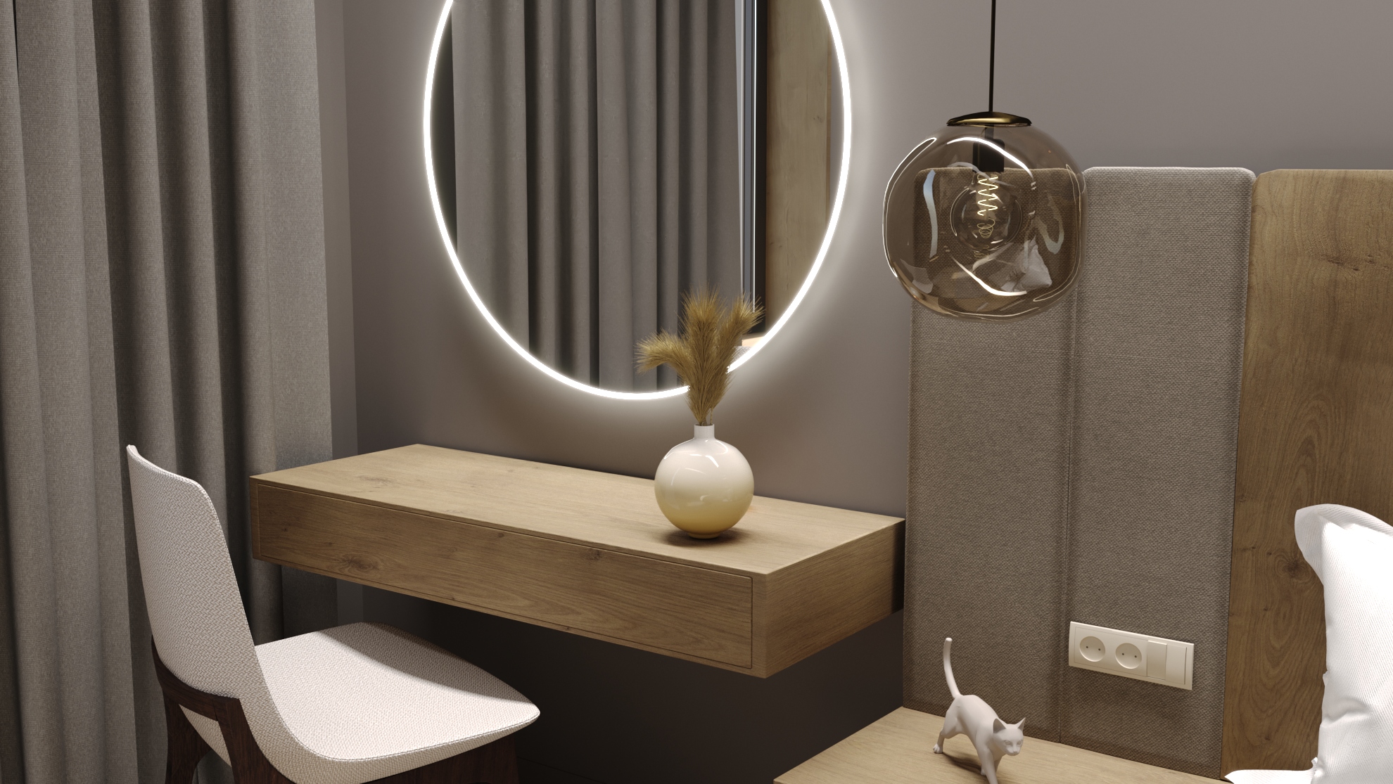 Фото 3d визуализация в программе 3ds max. Подбор мебели и материалов. Проработка разных сценариев освещения.