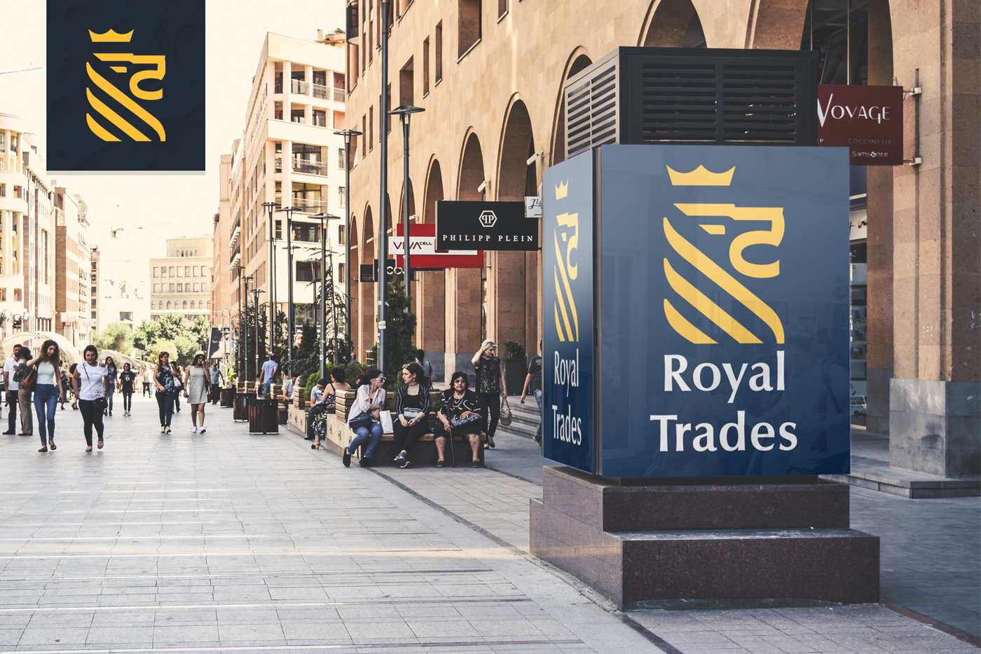 Фото Логотип компании "Royal Trades" - трейдерская платформа.