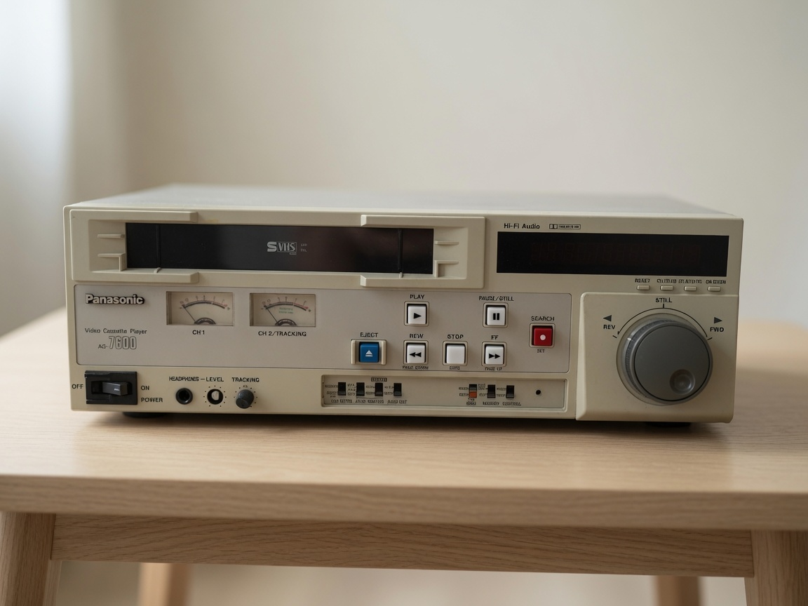 Фото Panasonic AG-7600 — обладнання студійного класу, створене для роботи з VHS та S-VHS записами.

Чому саме Panasonic AG-7600?

• Професійний механізм протяжки стрічки
• Стабільне відтворення старих та проблемних касет
• Висока якість зображення завдяки S-VHS тракту
• Підтримка S-Video для максимальної якості передачі сигналу
• Надійність та точність роботи, перевірена роками

Цей відеомагнітофон широко використовувався телевізійними студіями, монтажними комплексами та архівами для роботи з відеоматеріалами.

У поєднанні з професійним обладнанням захоплення відео це дозволяє отримати максимально якісний результат при оцифруванні:

VHS та VHS-C
S-VHS
Архівних та домашніх відеозаписів
Касет із багаторічним терміном зберігання

Кожна касета проходить індивідуальний підхід для максимально точного перенесення відео в цифровий формат без втрати важливих моментів запису.

Panasonic AG-7600 — професійний стандарт якості для збереження ваших відеоархівів.