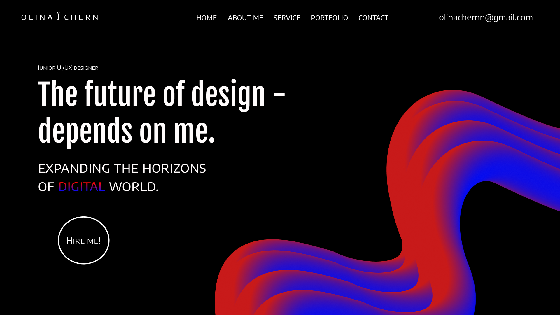Фото Створення landing page для портфоліо веб-дизайнера