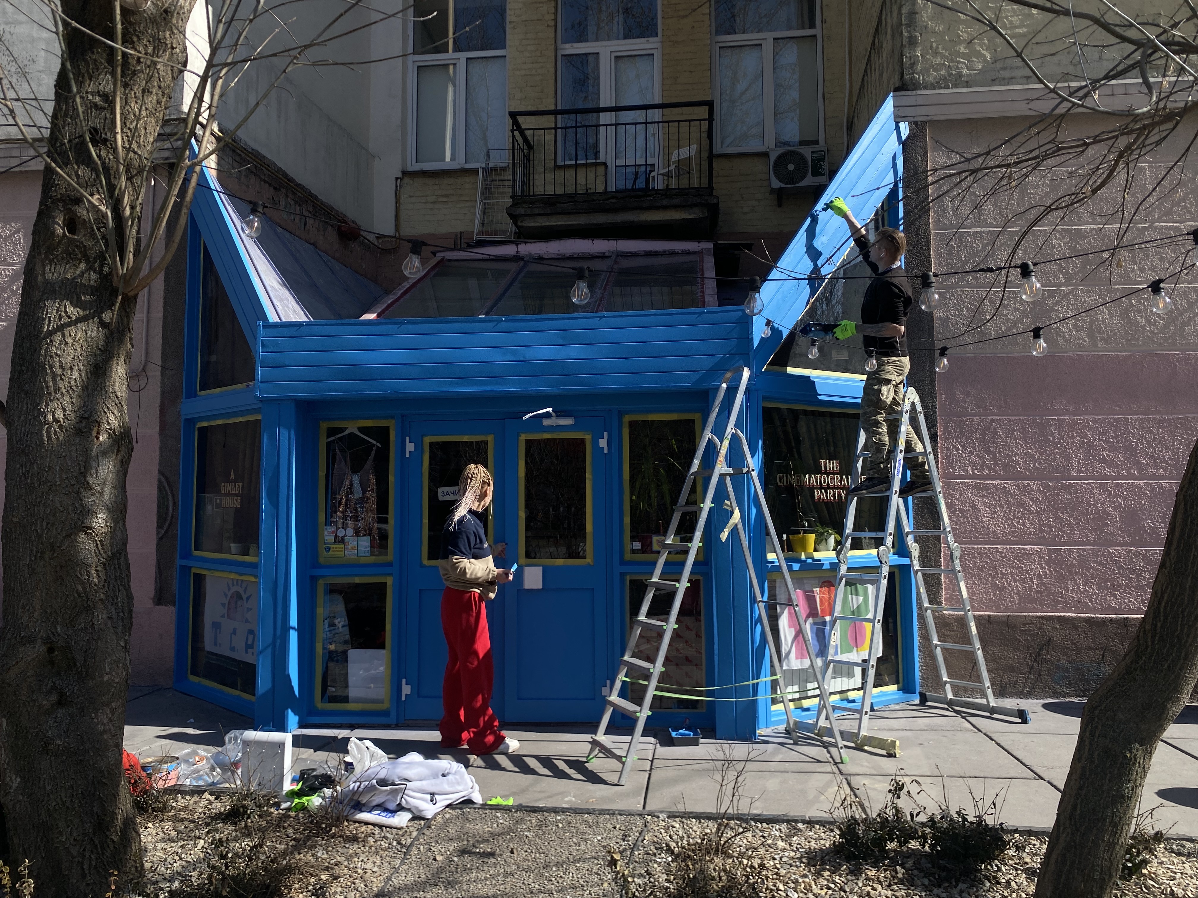 Фото фарбування фасаду 