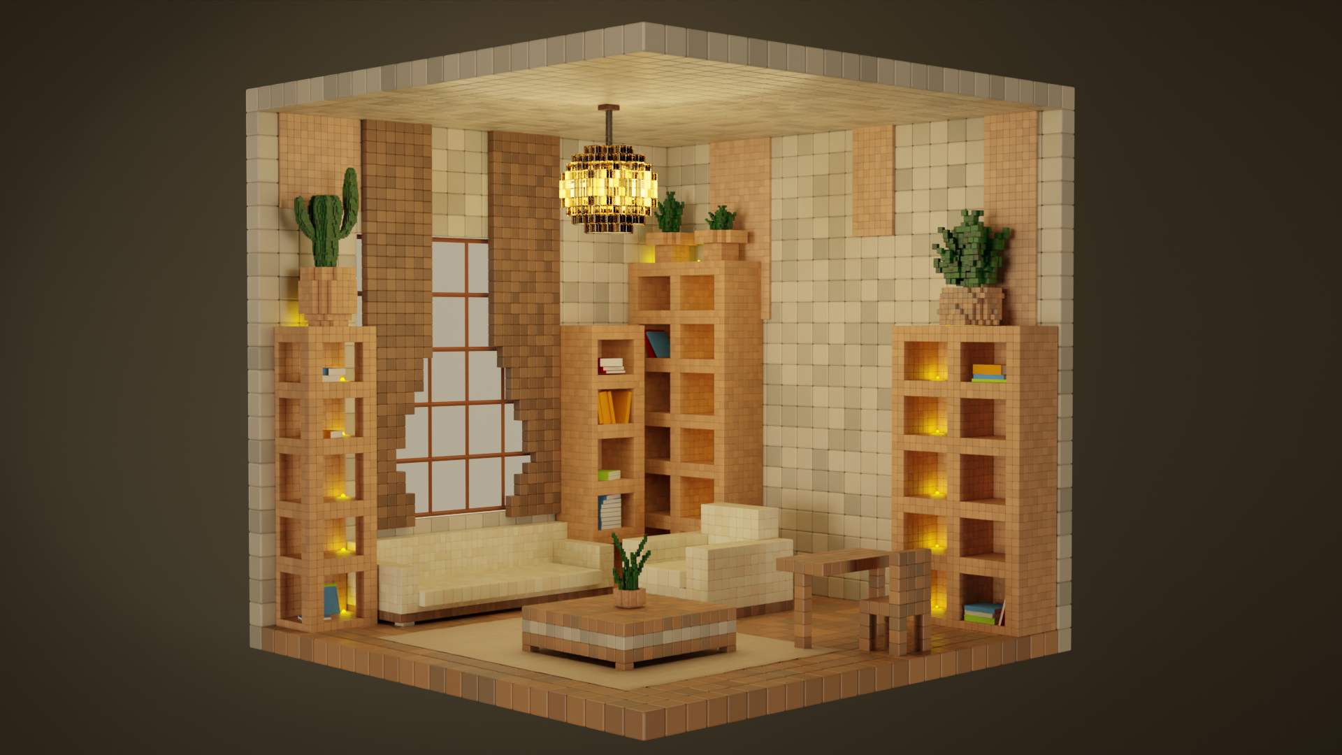 Фото Інтер'єр кімнати voxel art
на заказ