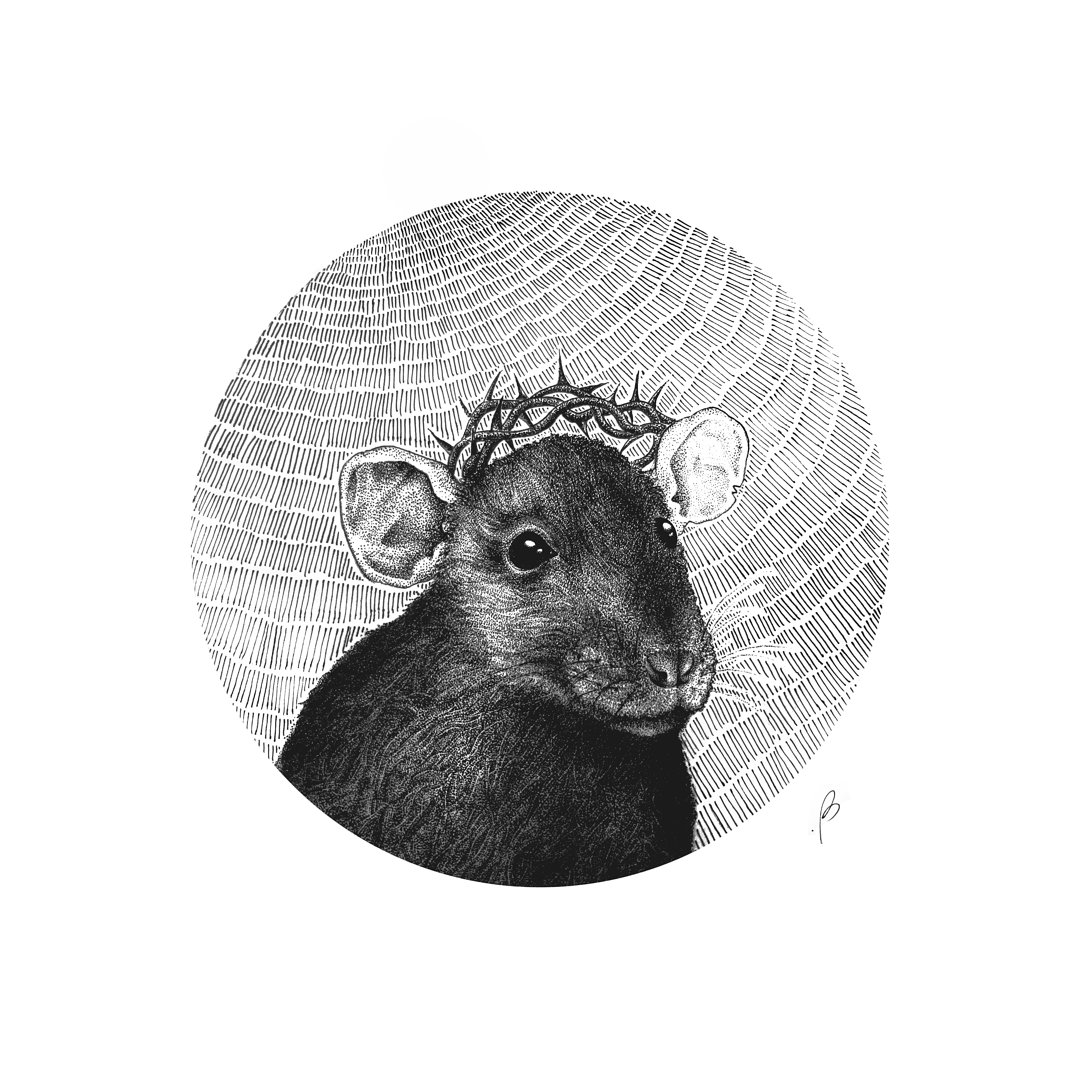 Фото Рисунок в стиле пуантилизм(из мелких точек)