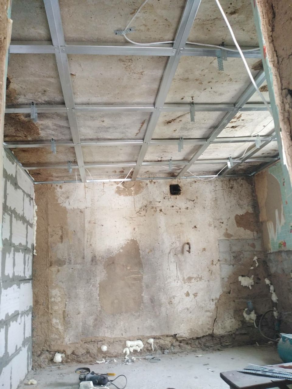 Фото каркаса и газобетон