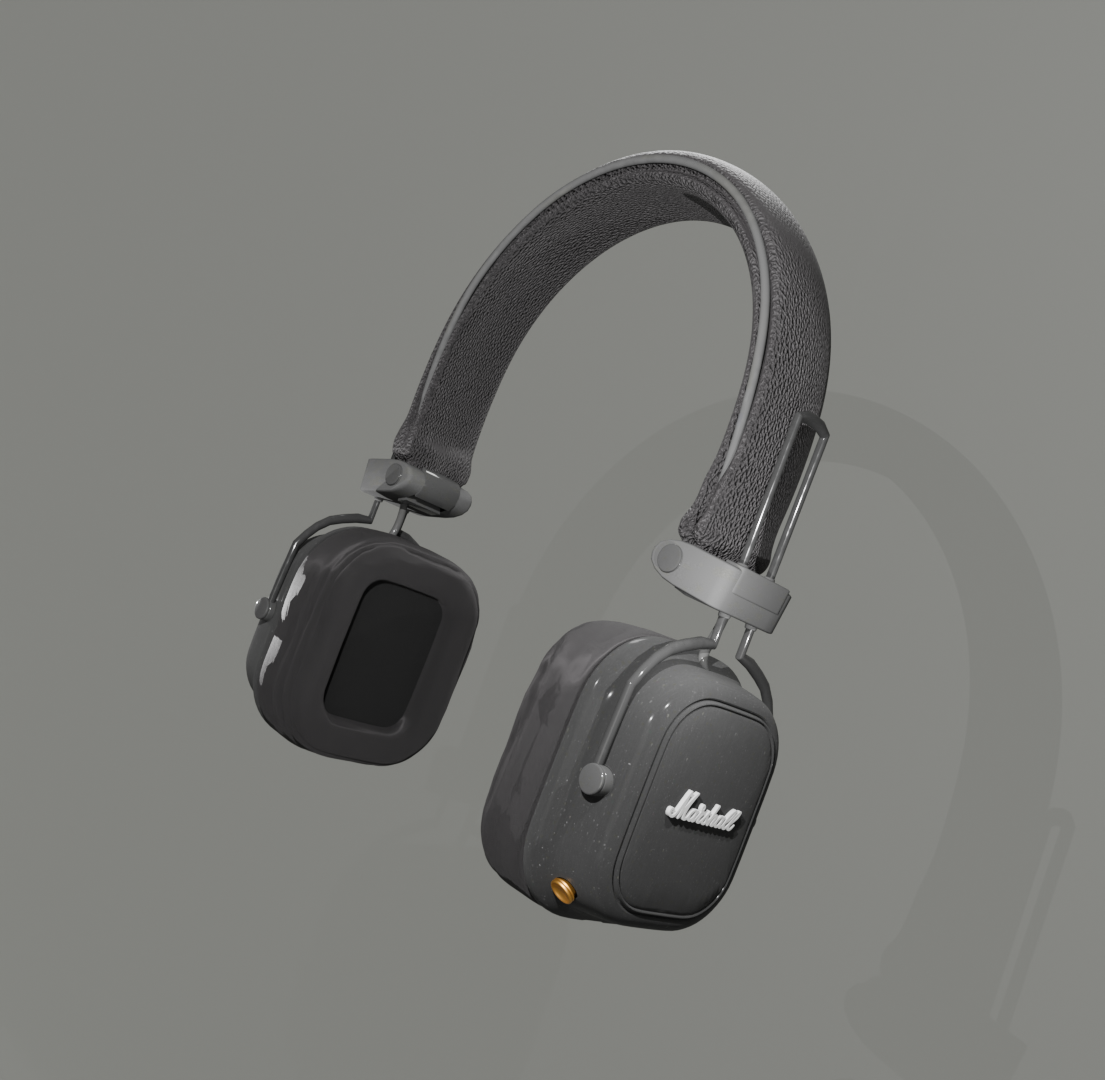 Фото Навушники Marshall в 3D. Blender