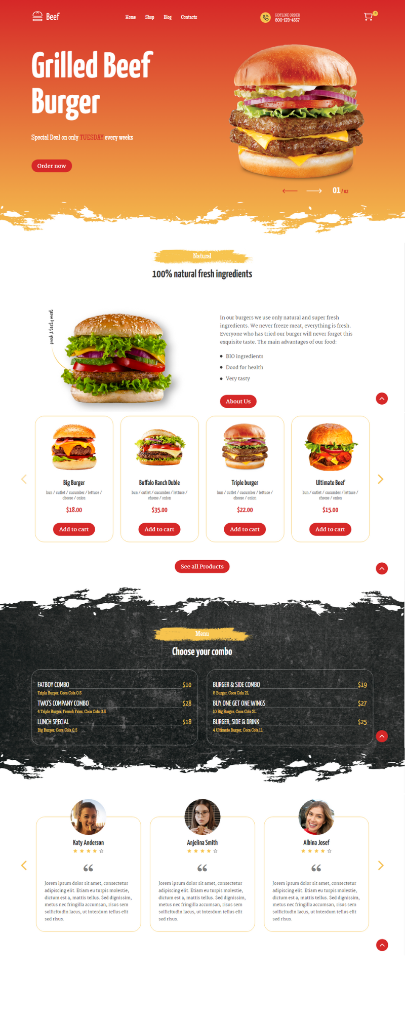 Фото Сайт для продажу фаст-фуду)