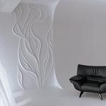 Ручна ліпнина на стіні-барельєф