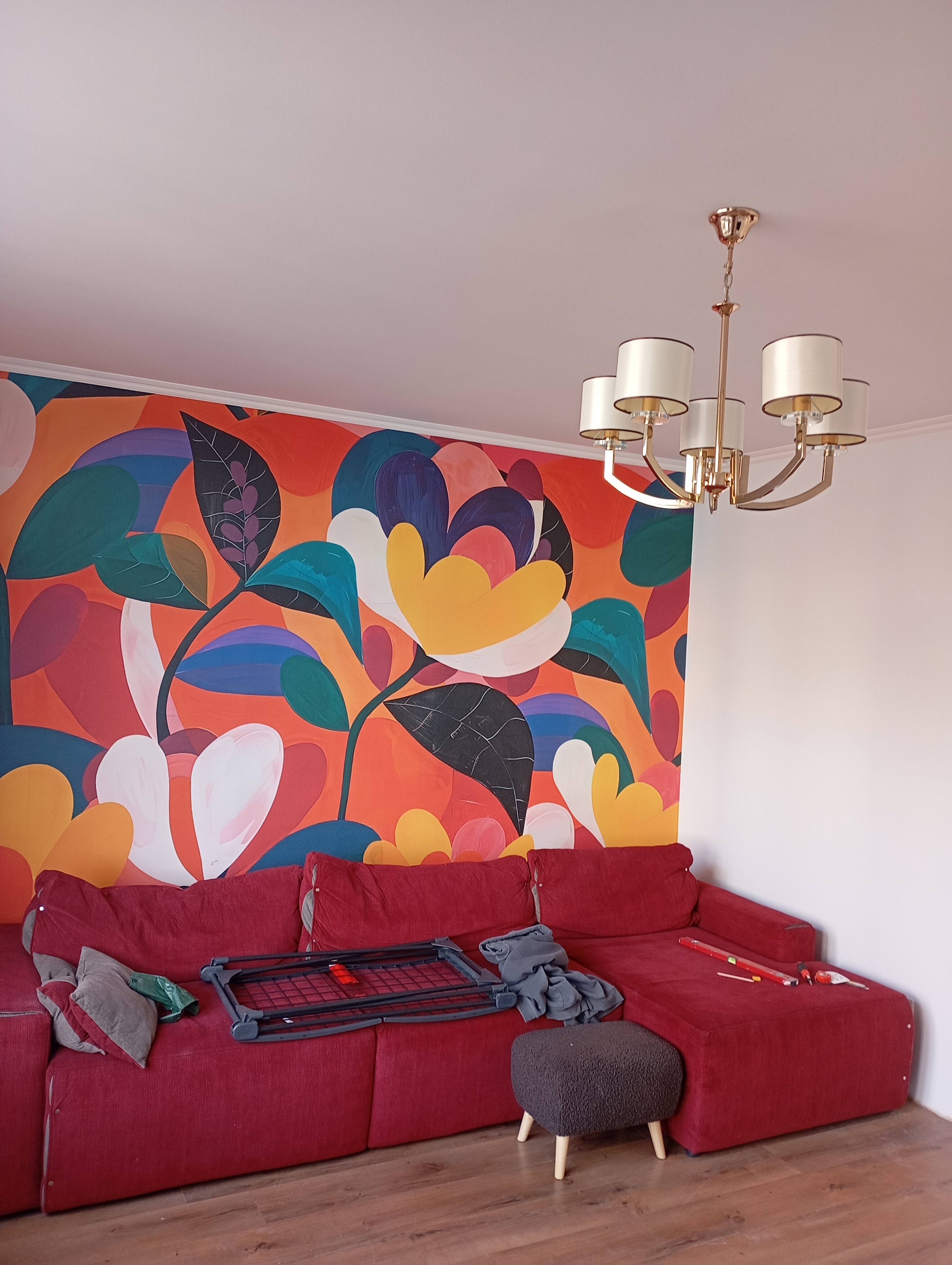 Фото Поклейка фото обоев 