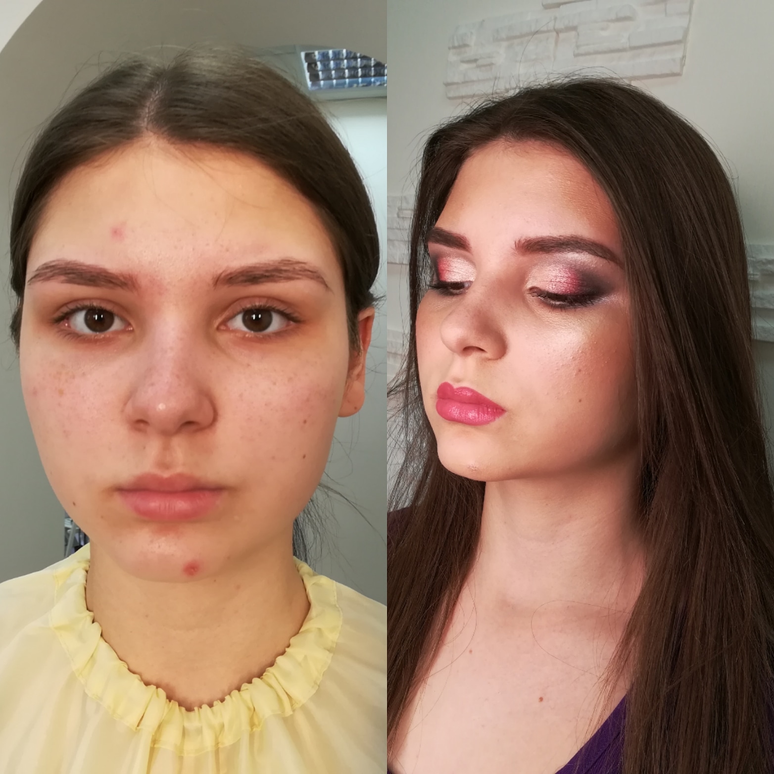 Фото Цветной макияж