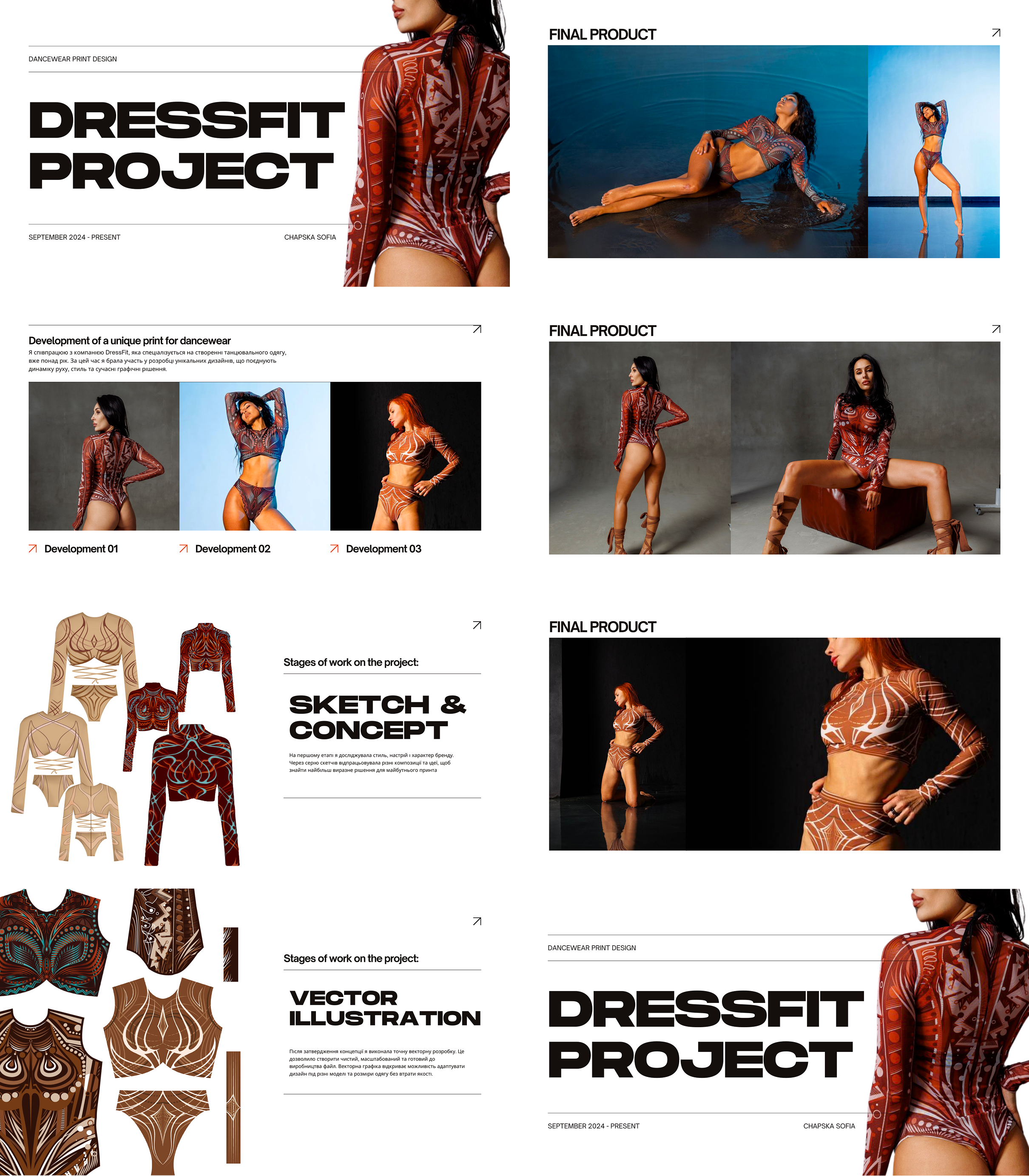 Фото Розробка принтів для танцювального одягу бренду Dressfit