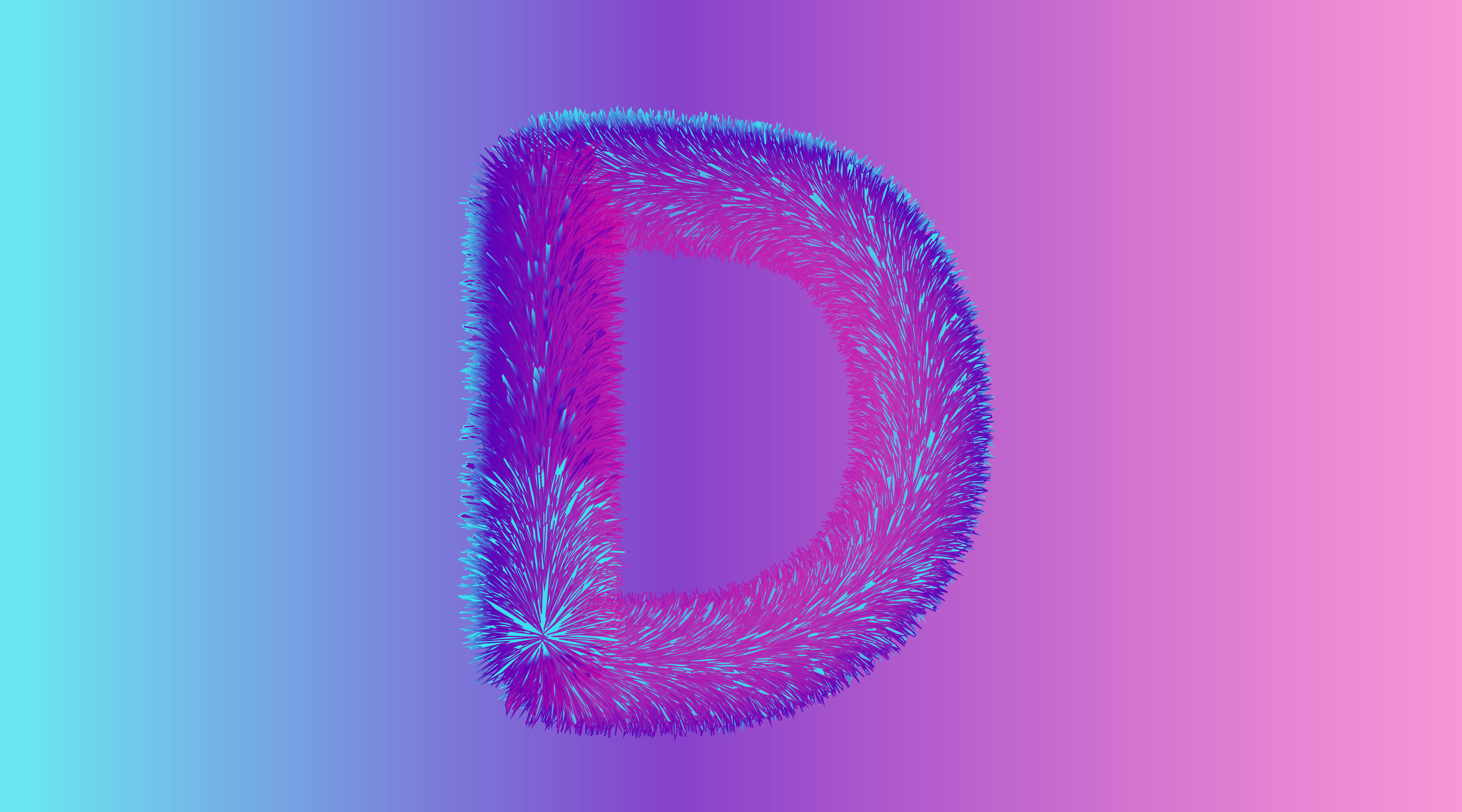 Фото Пухнаста буква в Adobe Illustrator. 