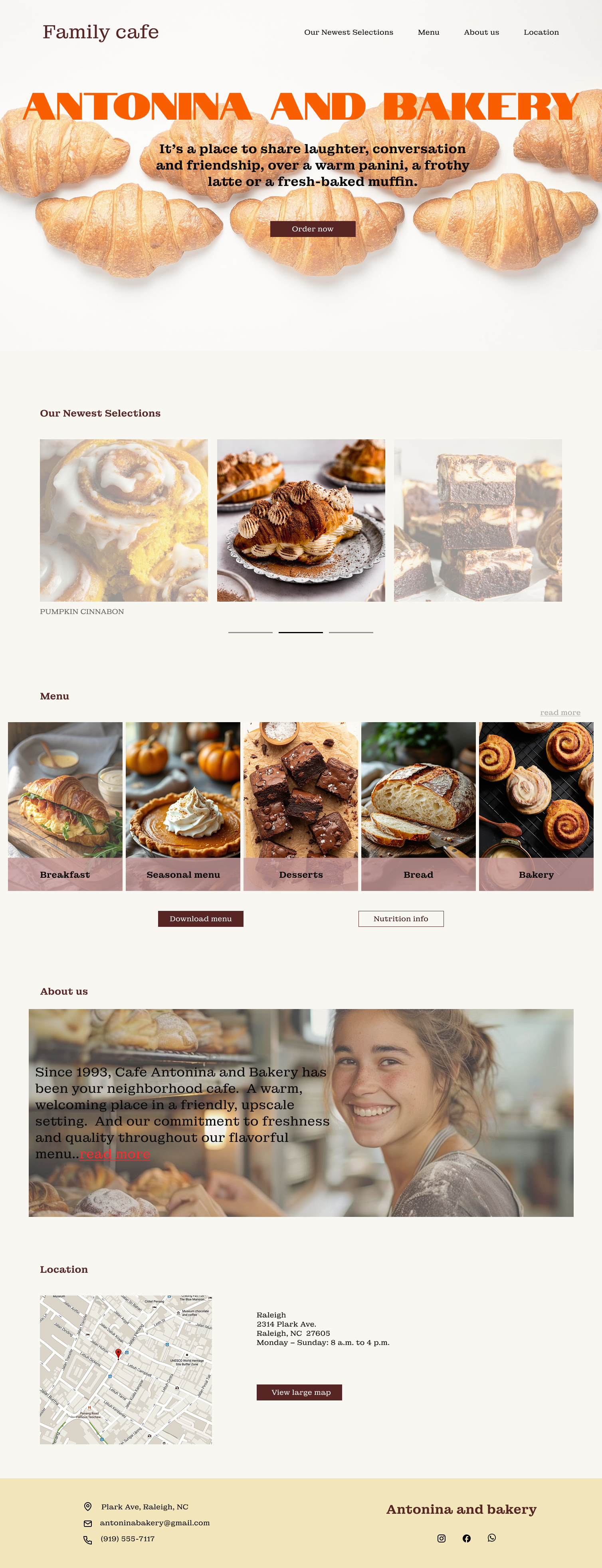 Фото Дизайну сайту “Antonina and Bakery” 1