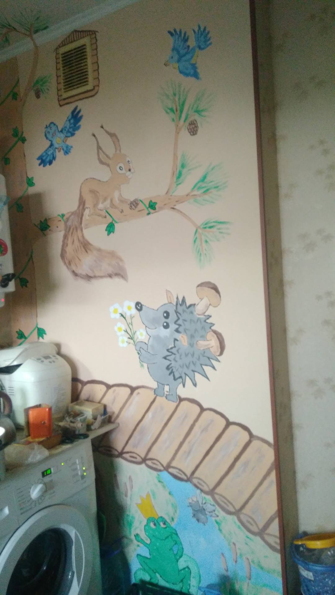 Фото Разработка и рисунок на стене в кухне. Два рабочих дня.