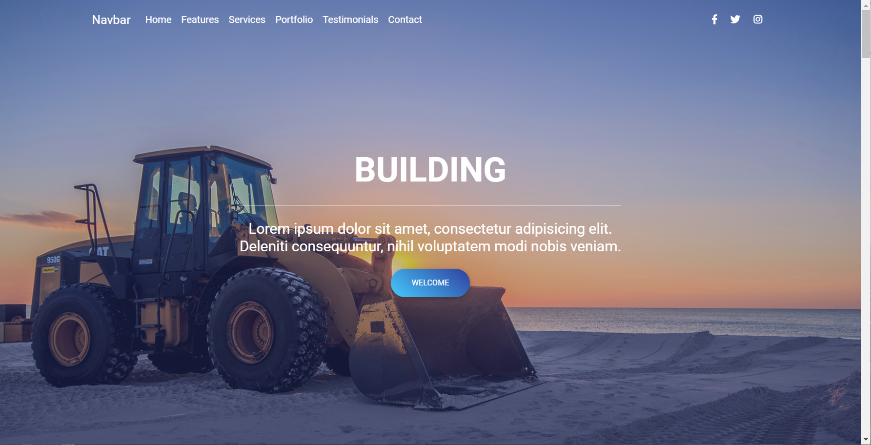 Фото Landing Page для компании по строительству с легкой анимацией и удобным управление. Полностью адаптировано под любые виды устройств. Есть удобная адаптированная галерея, и слайдер.