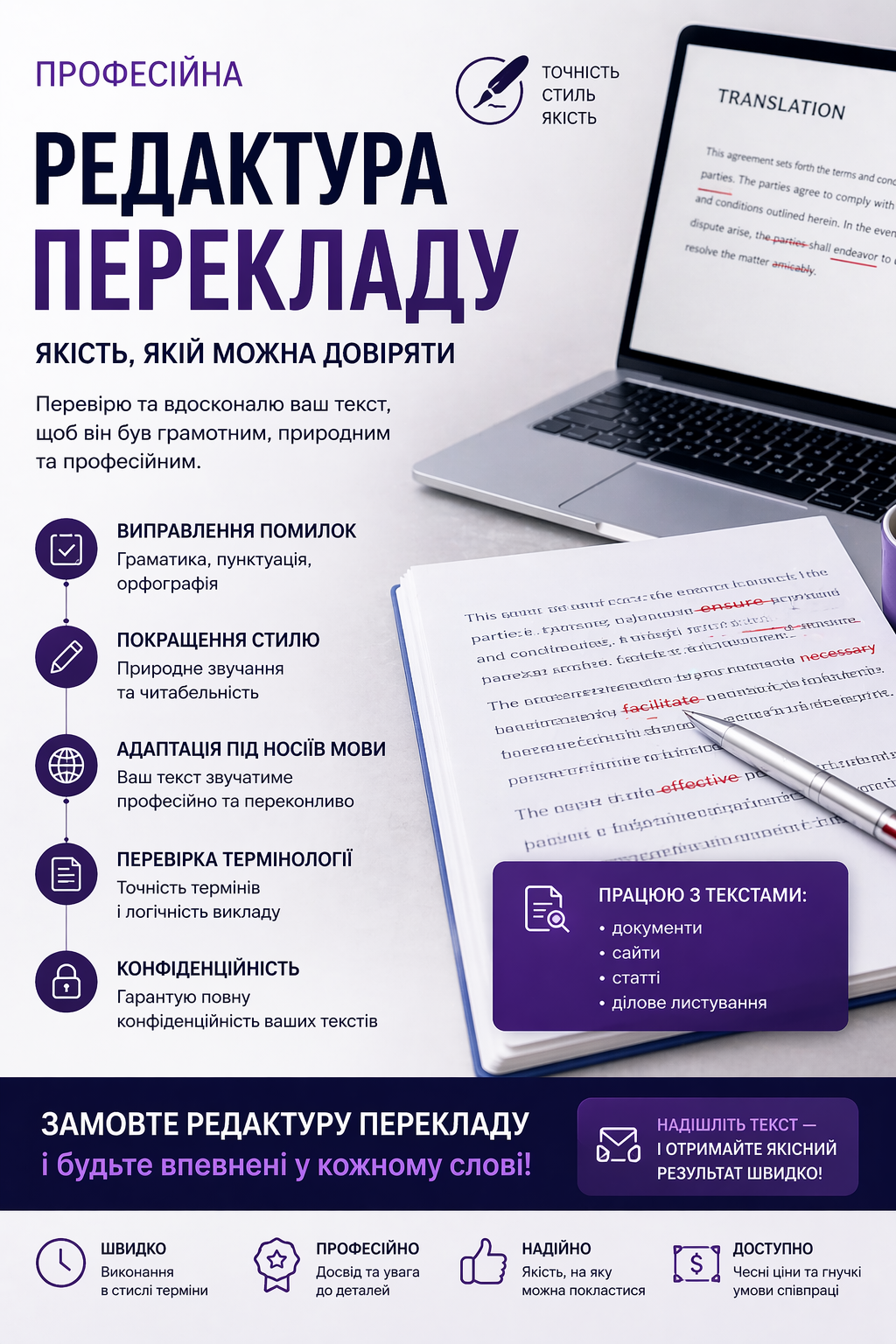 Фото Редактура перекладу  1
