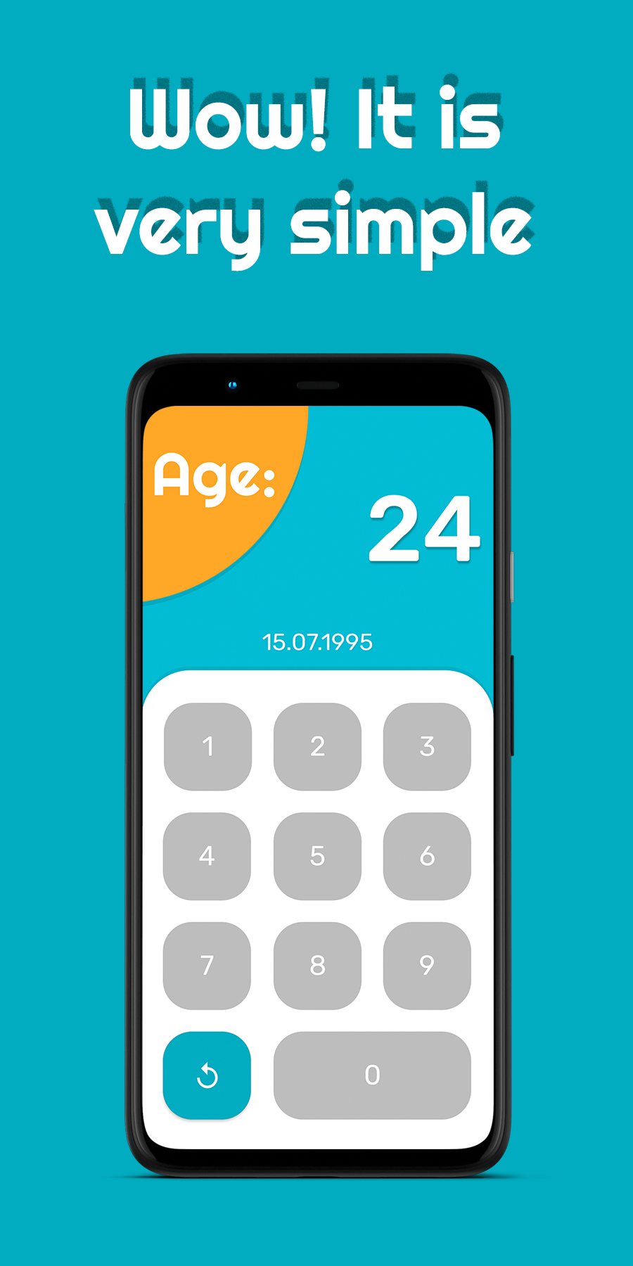 Фото FindAge – app for age determination.
With this app, you can find the age of any person: your mom, grandmom, cousin, or your friend. 

Android Studio, Kotlin.
https://play.google.com/store/apps/details?id=com.hryniuk.findage&hl=en
