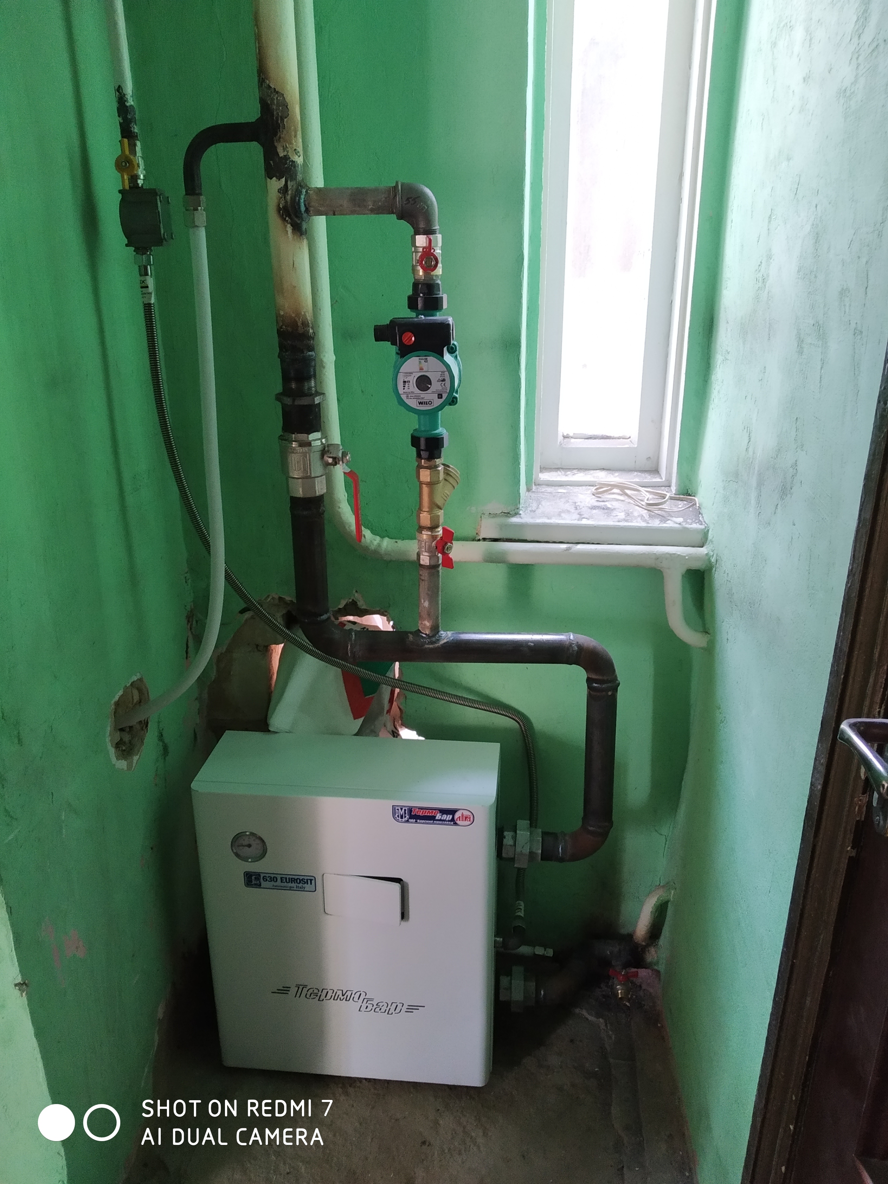 Фото Замена газового котла и установка циркуляционного насоса.