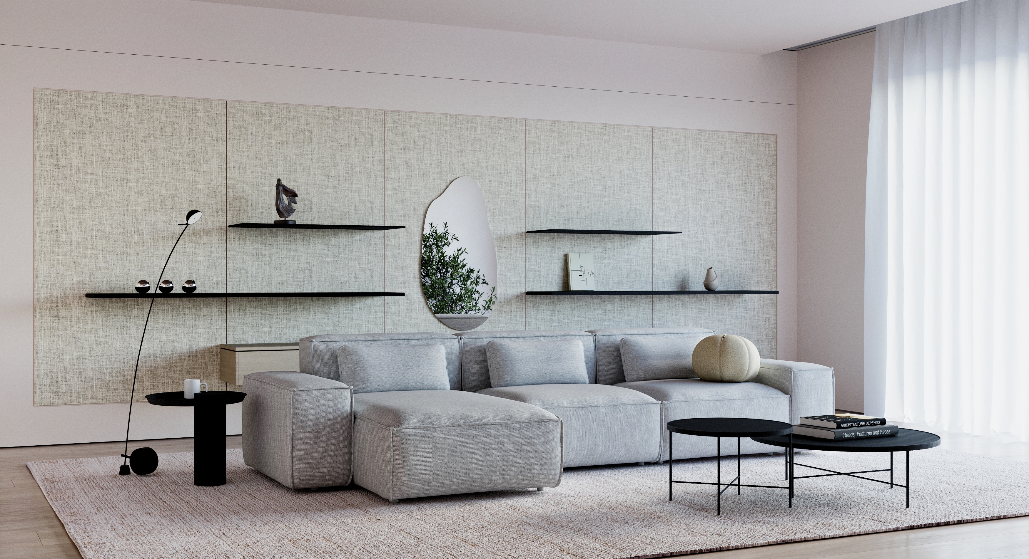 Фото Monochrome Living Room