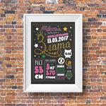 Леттеринг. Дизайн детских метрик, постеров достижений и на свадьбу, принтов