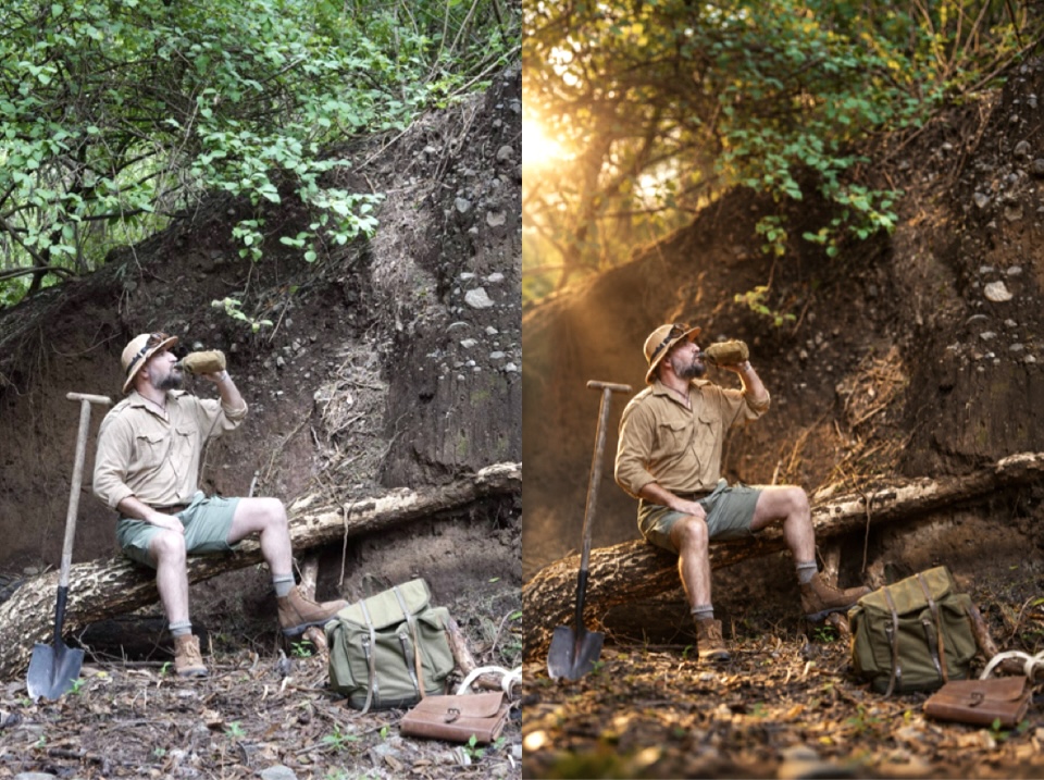 Фото Покращення та художня обробка фотографії
Виконано редагування зображення: покращення якості, кольорокорекція, додавання природного освітлення, посилення деталей та створення більш атмосферного вигляду кадру. Результат представлено у форматі «до/після».