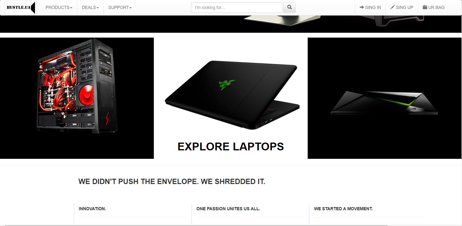 Фото Online store of computer technics design.