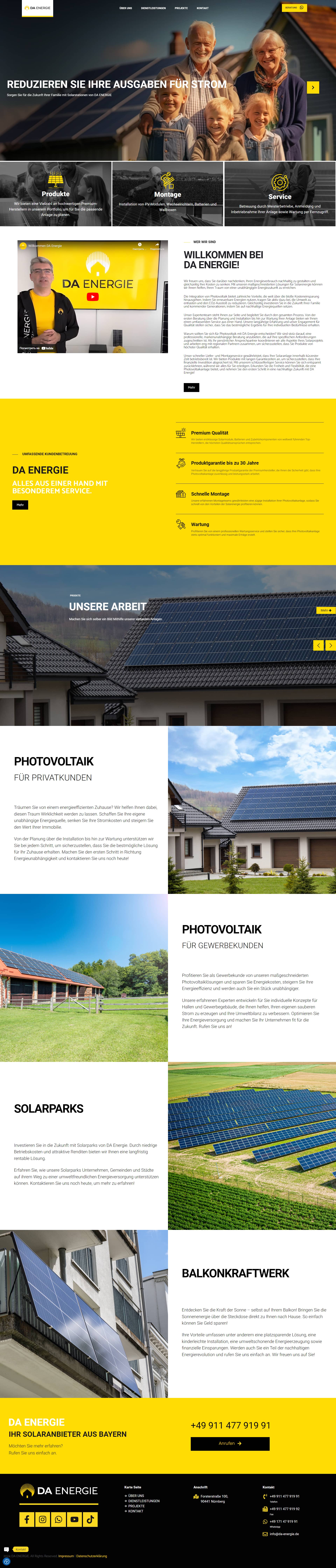 Фото Сайт для послуг з встановлення та продажу сонячних панелей